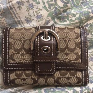 Coach button up wallet
